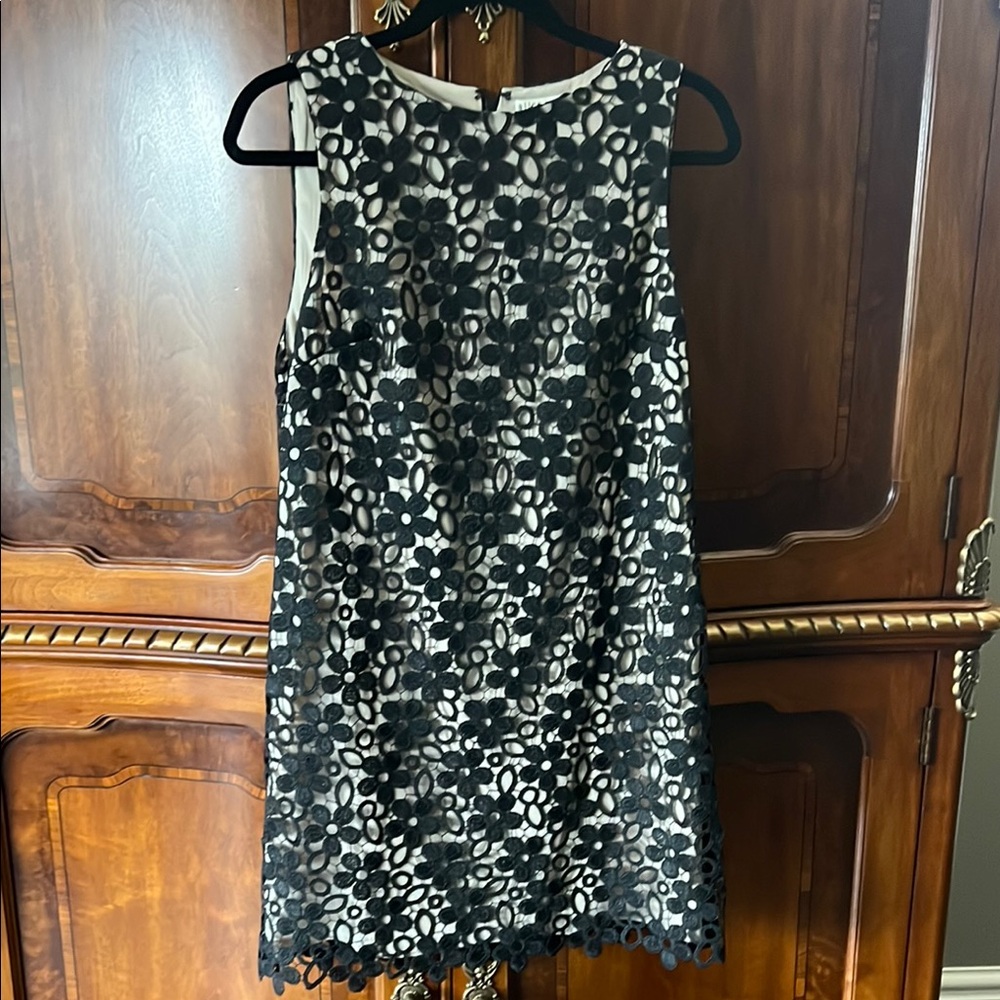 Alice + Olivia Black and White Sheath Mini Dress